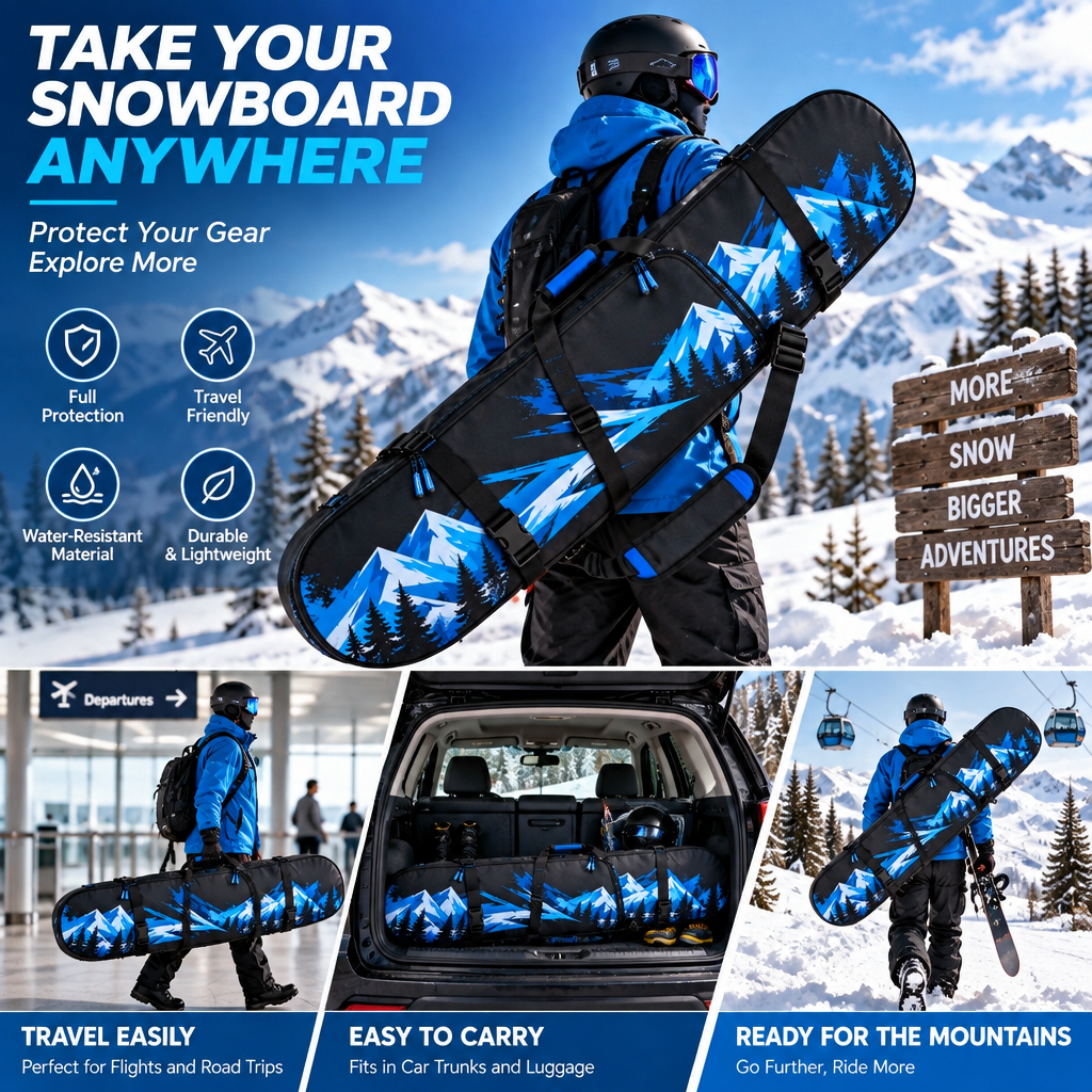 HENZUP Padded Snowboard Travel Bag