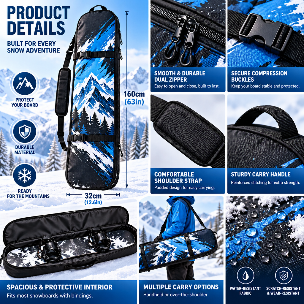 HENZUP Padded Winter Gear Carry Bag