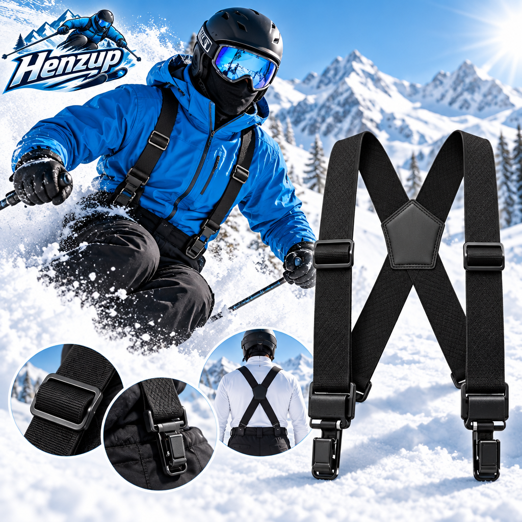 HENZUP Adjustable Snow Pants Suspenders