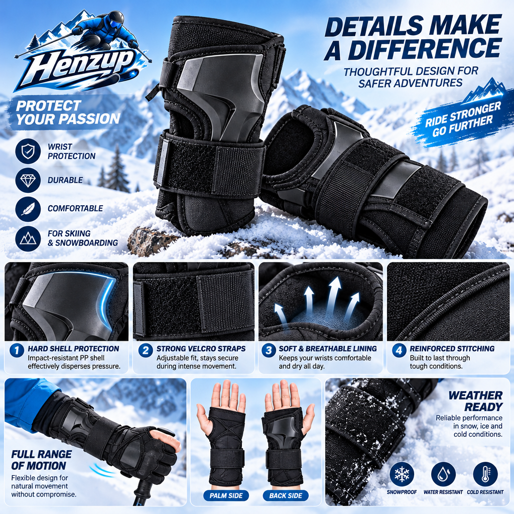 HENZUP Snowboard Wrist Guard Set