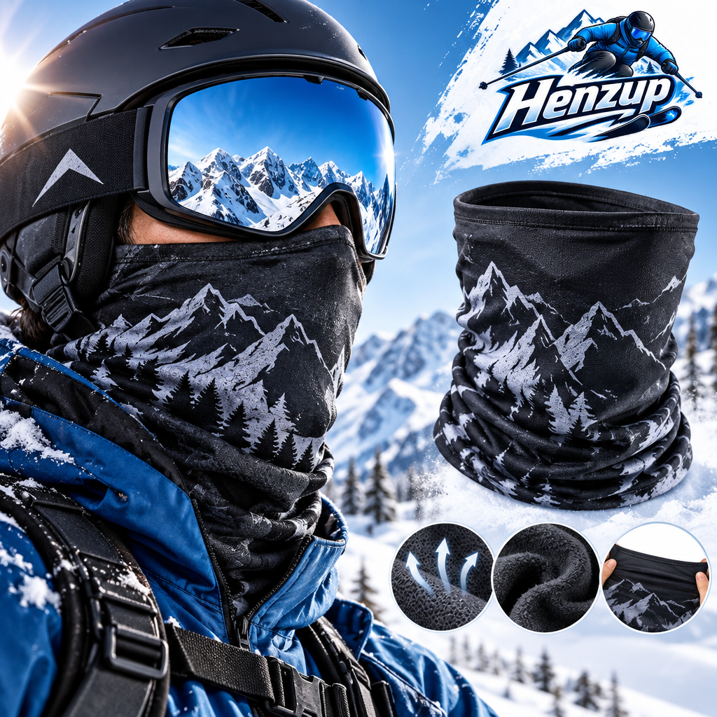 HENZUP Mountain Print Neck Gaiter