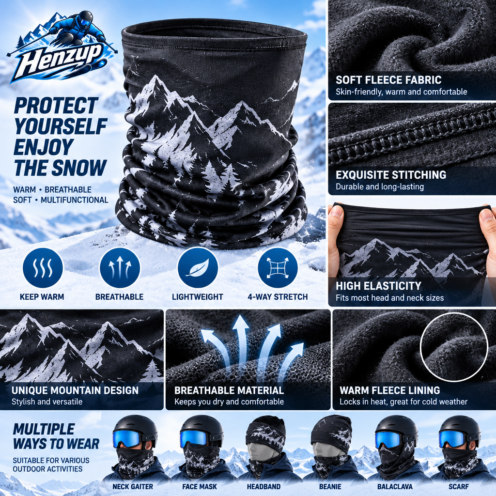 HENZUP Mountain Print Neck Gaiter