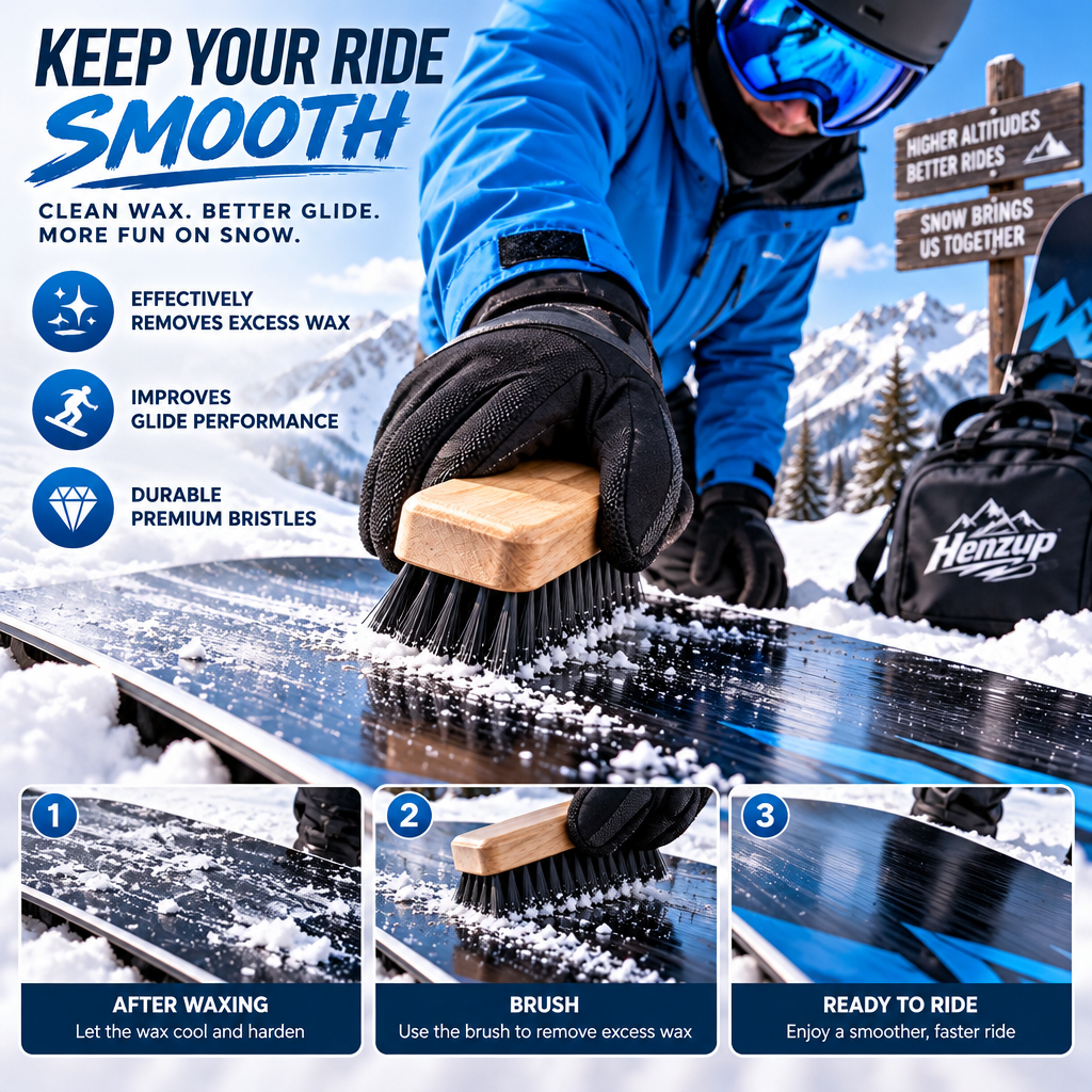 HENZUP Snowboard Wax Brush