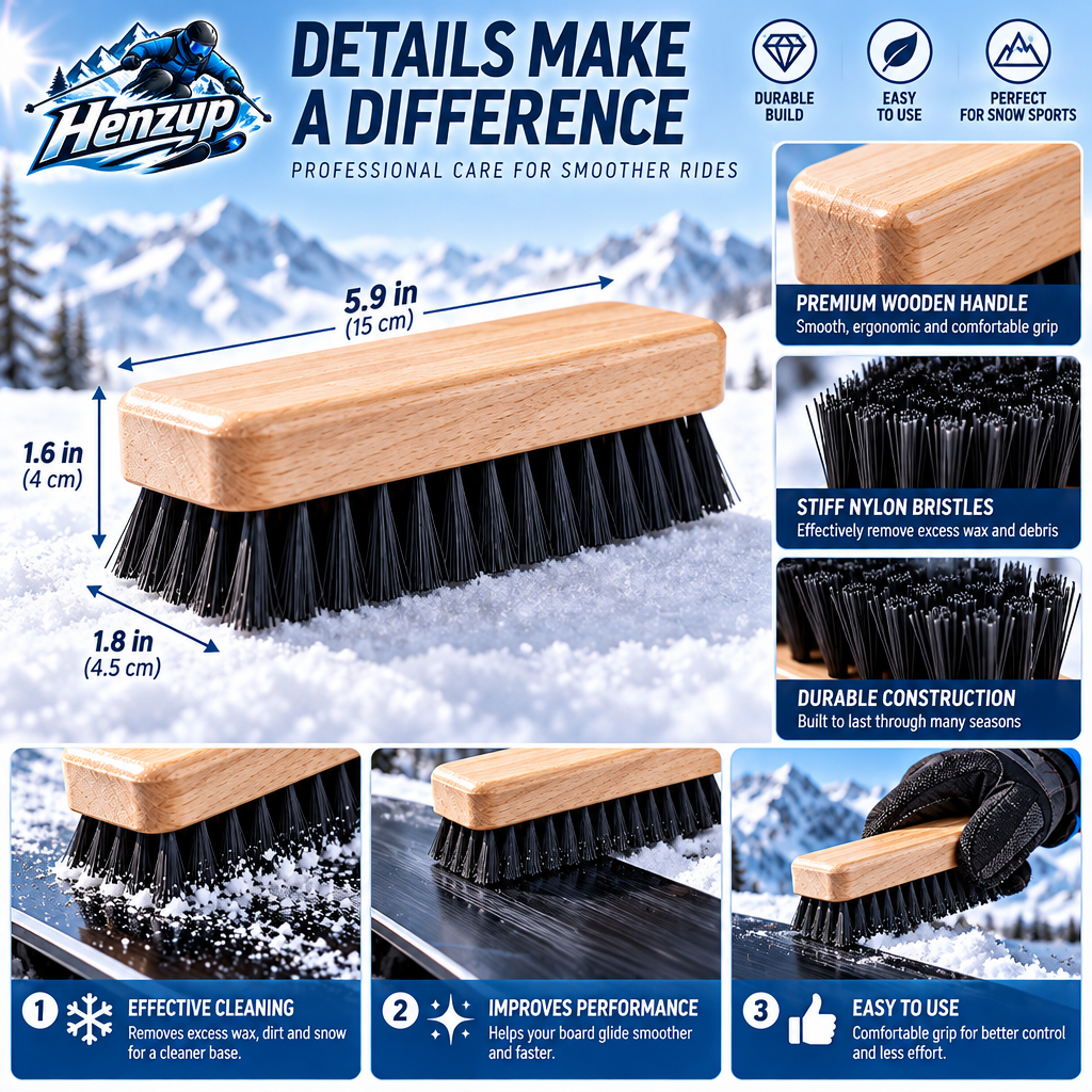 HENZUP Snowboard Wax Brush