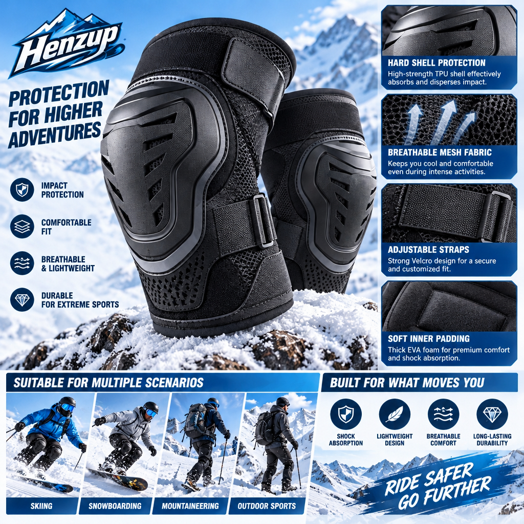 HENZUP Snow Sports Knee Pad Set