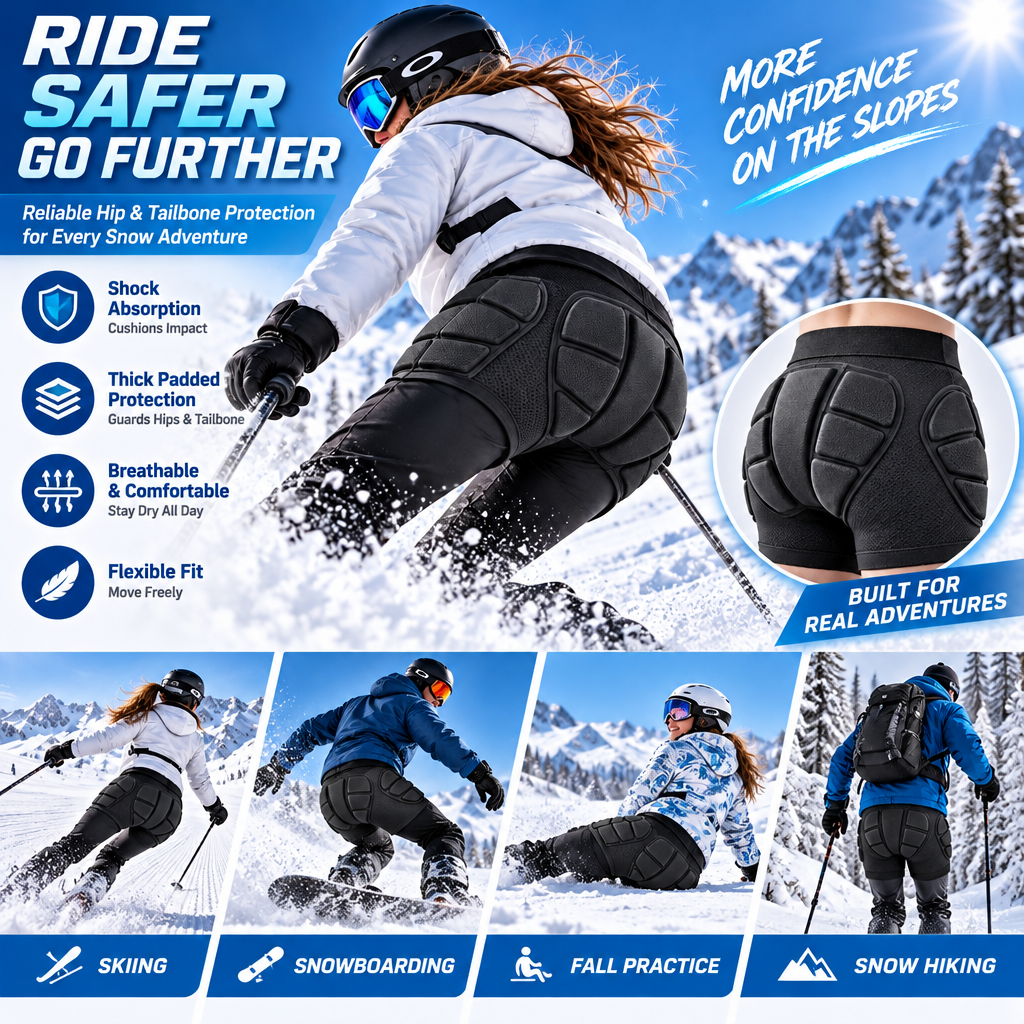 HENZUP Padded Snowboard Impact Shorts
