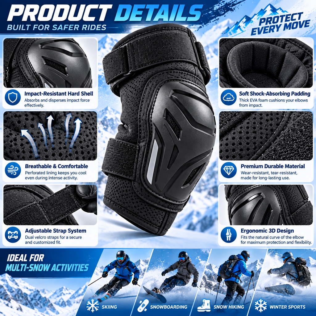 HENZUP Snow Sports Elbow Pad Set