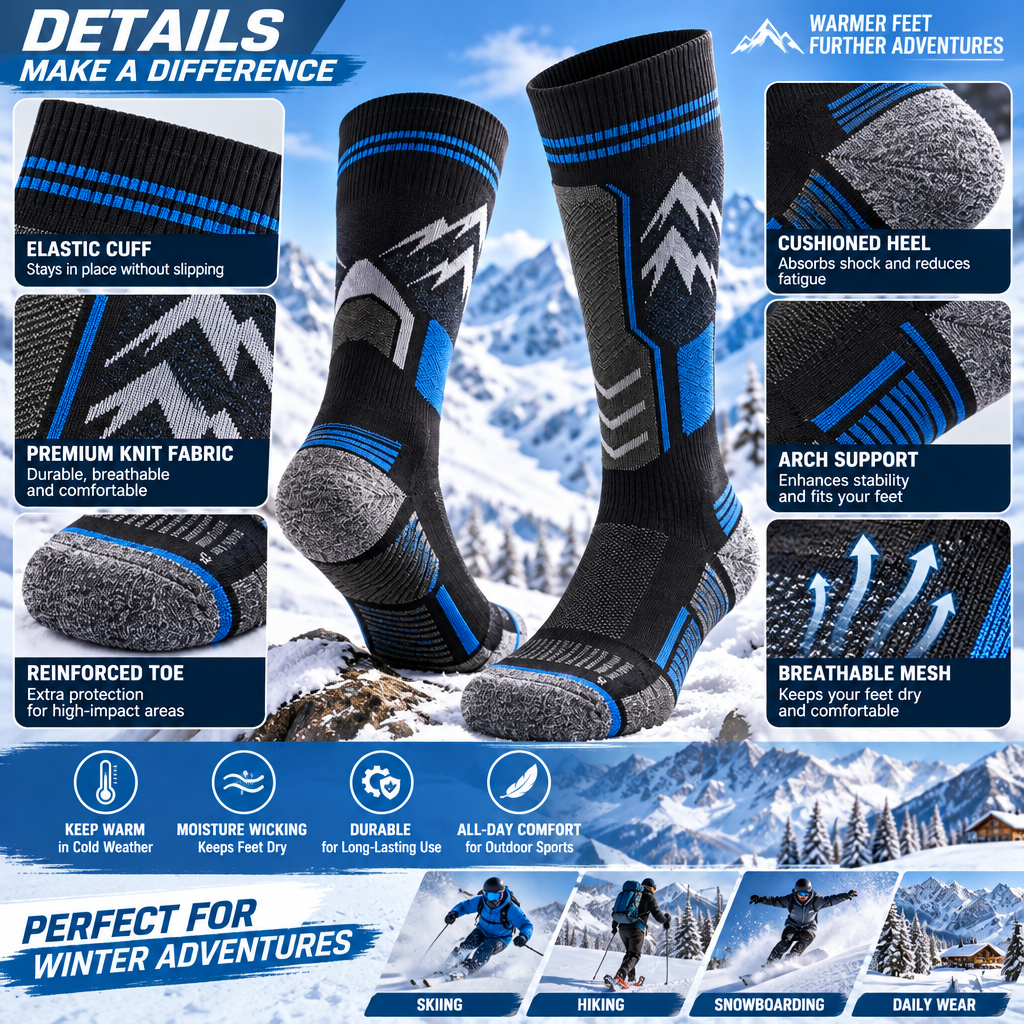 HENZUP Performance Ski Socks