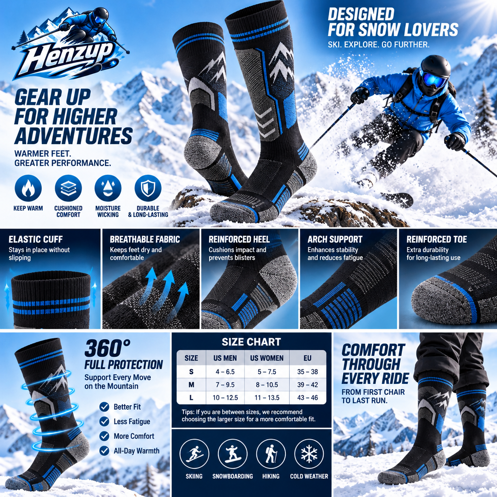 HENZUP Performance Ski Socks