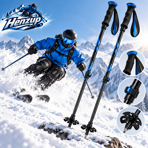 HENZUP Adjustable Ski Pole Pair