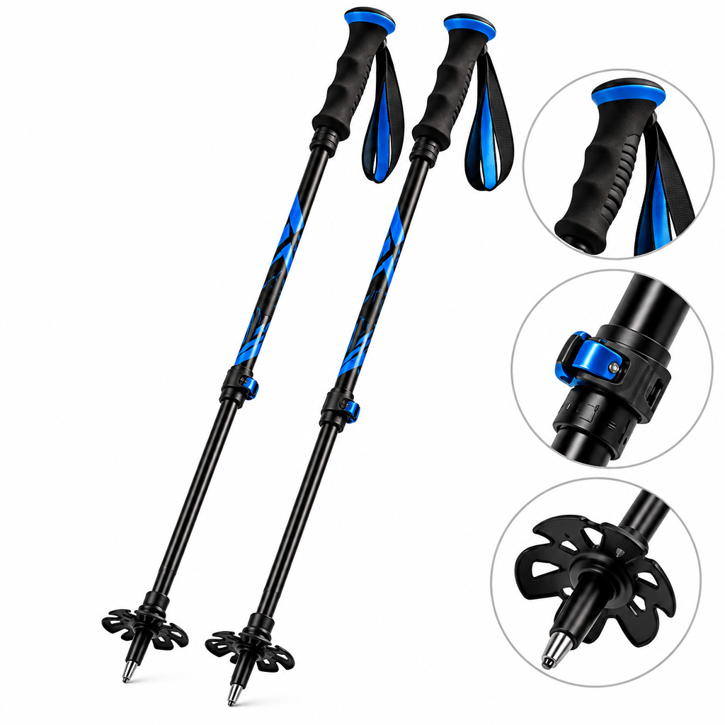 HENZUP Adjustable Ski Pole Pair